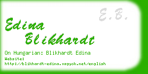 edina blikhardt business card